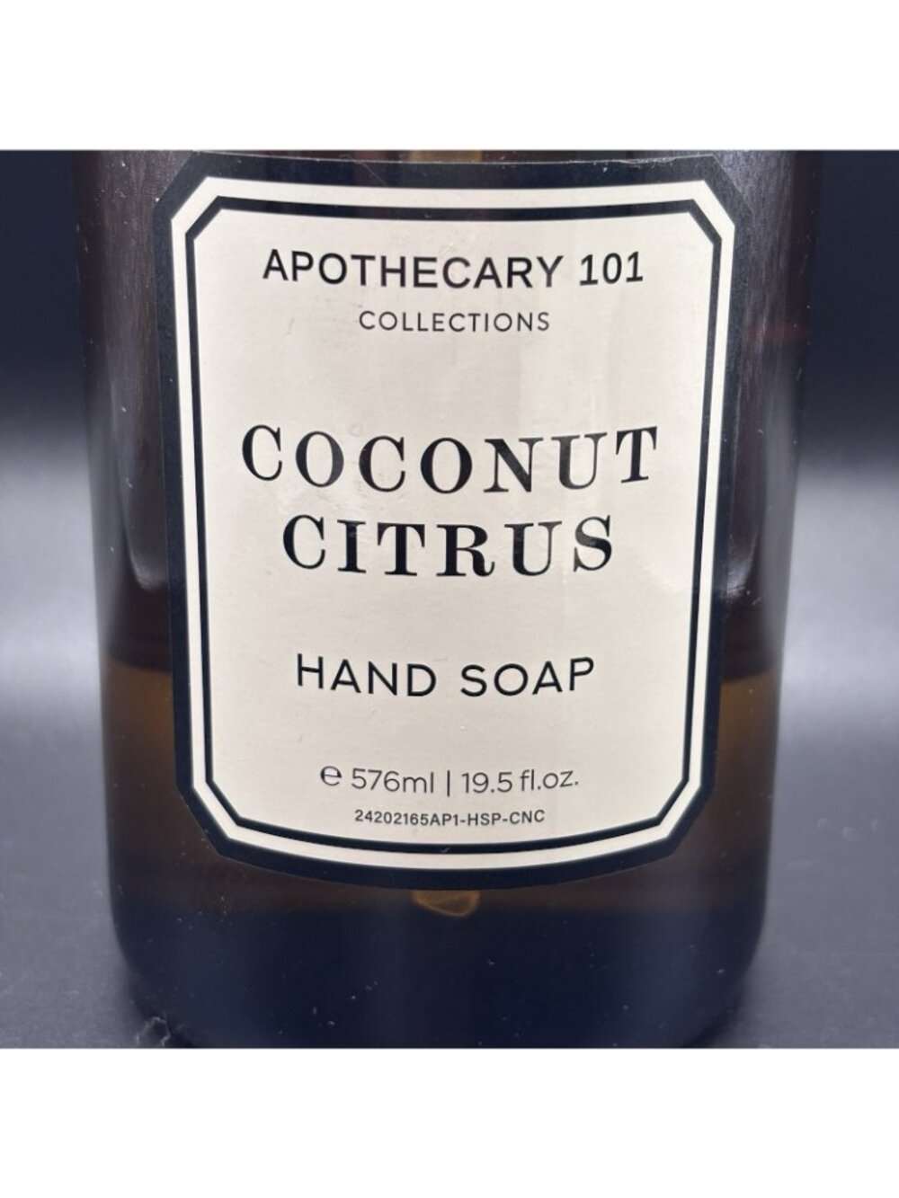 Apothecary 101 Collections Hand Wash Coconut Citrus 20 fl oz Dark Glass Bottle - Picture 5 of 16